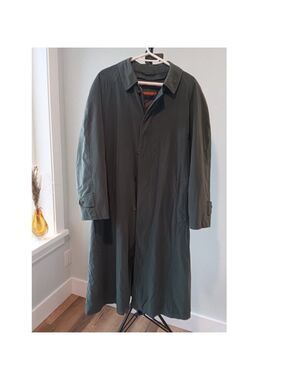 Bongardi Trench Coat Men's Vintage Retro Dark Green 40R Made In Germany VTG